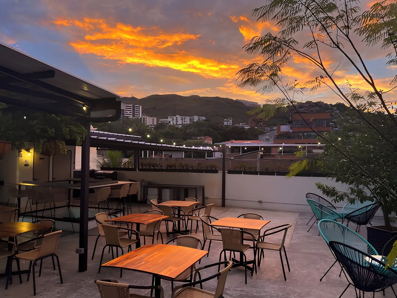 Terraza de noche